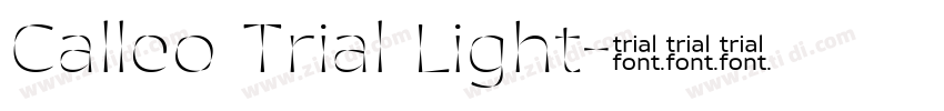 Calleo Trial Light字体转换 Calleo Trial Light字体转换